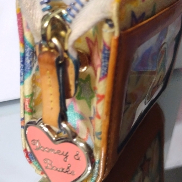 Dooney Bourke Rainbow 🌈 Zipper colorful ✨ ⭐ Compartments ID 🪟 🛍️🎁 NWT - Picture 9 of 10